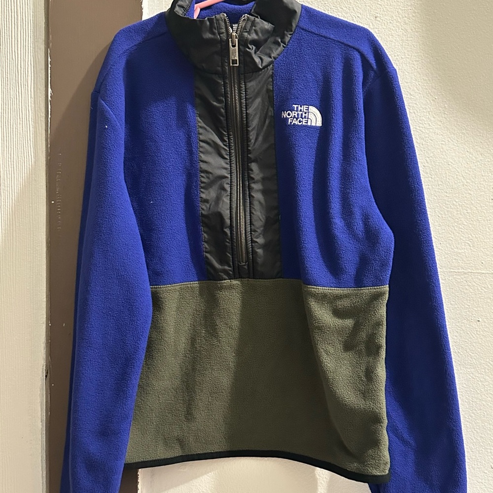 The North Face Blue and Olive Fleece Jacket